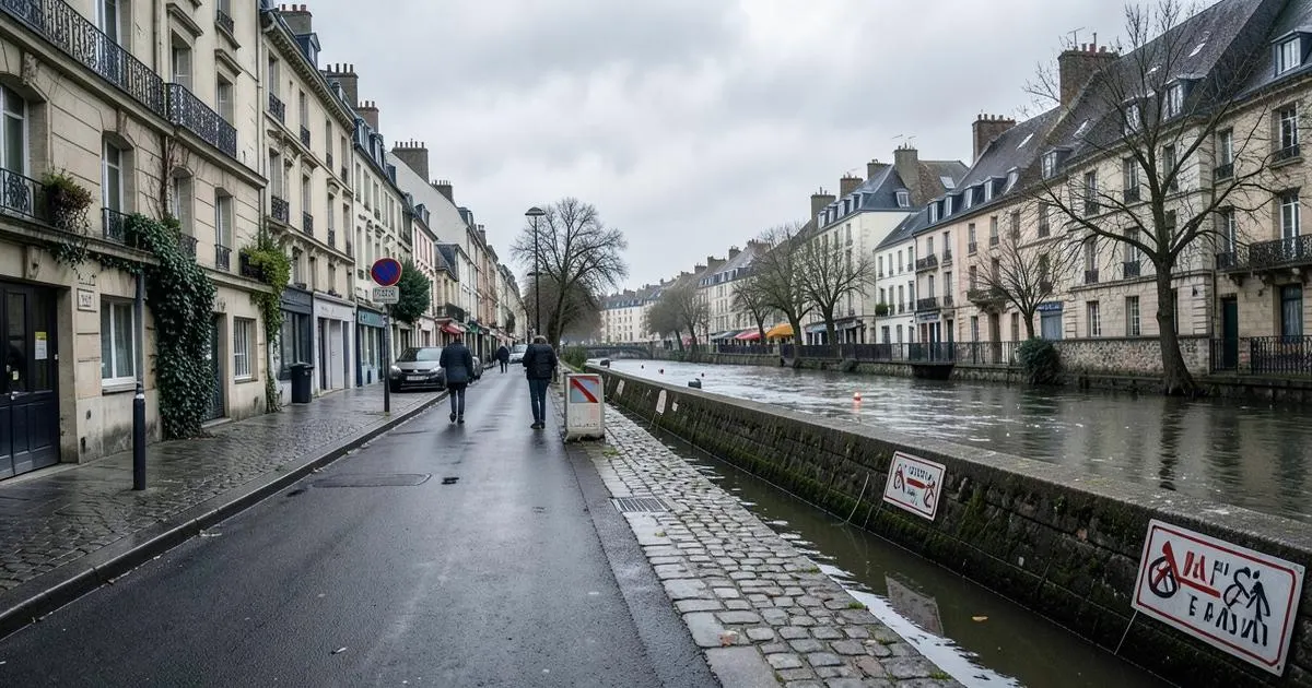 Quais et rue exposés au risque d’inondation à La Rochelle