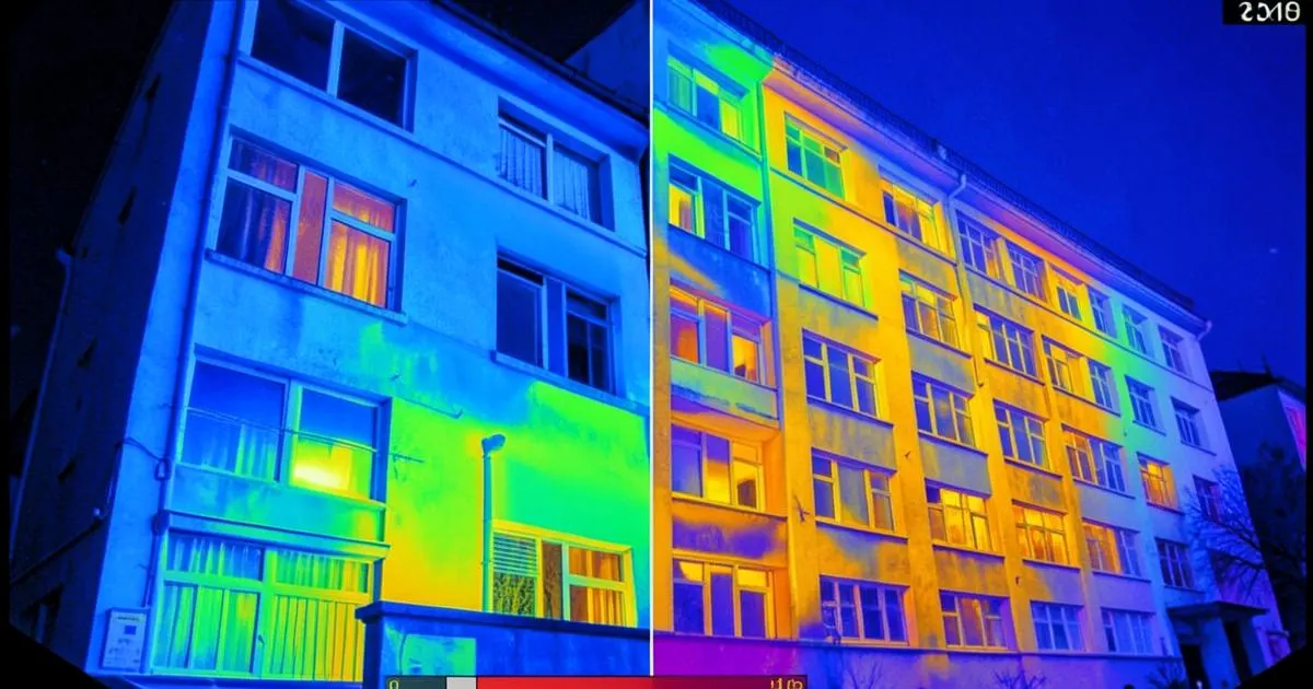 Thermographie des déperditions de chaleur d’un immeuble à La Rochelle